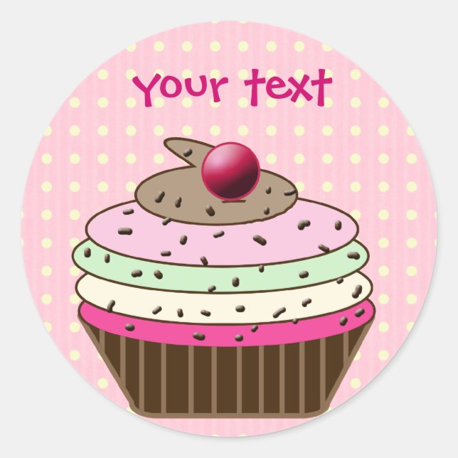 Pegatina Redonda pegatinas de cumpleaños (Anverso)