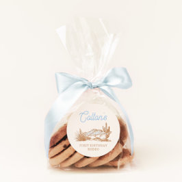 Pegatina Redonda Pegatinas de cumpleaños Cowboy