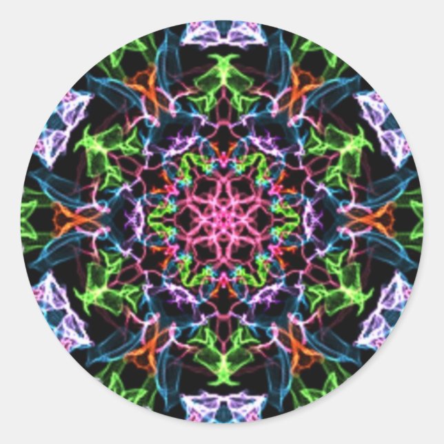 Pegatina Redonda Pegatinas de curación de energía, herramienta de u (Anverso)