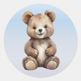 Pegatina Redonda Pegatinas de Cute Teddy Bear
