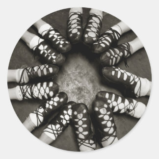 Pegatina Redonda Pegatinas de Dance Ghillies de Irlanda