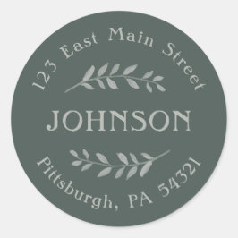 Pegatina Redonda Pegatinas de direcciones de devolución de bifurcac