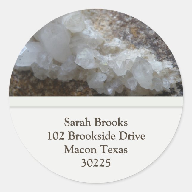 Pegatina Redonda Pegatinas de direcciones de piedra (Anverso)