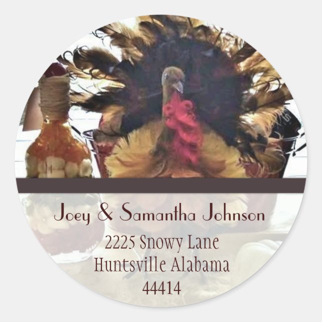 Pegatina Redonda Pegatinas de direcciones de Turquía (Anverso)