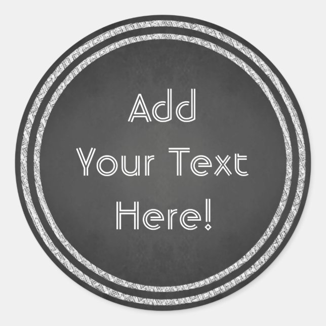 Pegatina Redonda Pegatinas de diseño de tablero de ajedrez personal (Anverso)