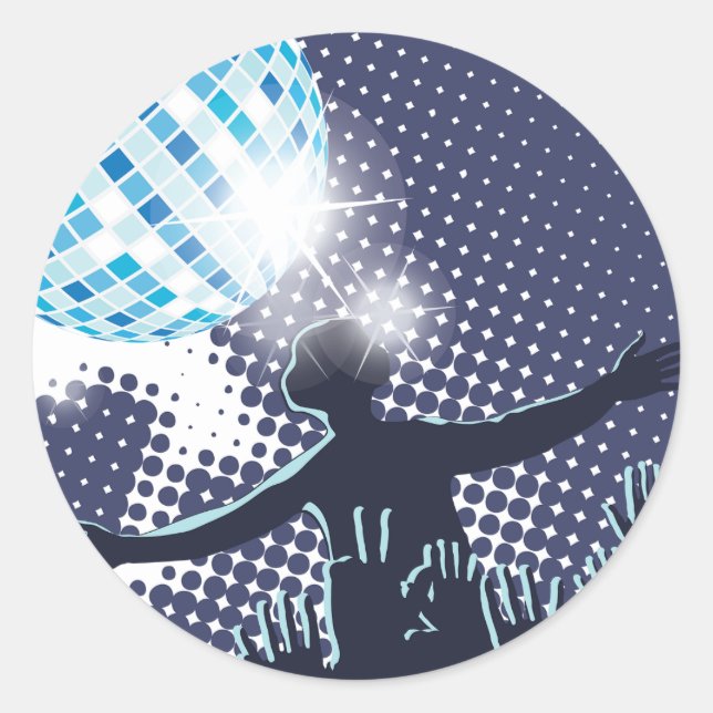 Pegatina Redonda PEGATINAS de DJ (Anverso)