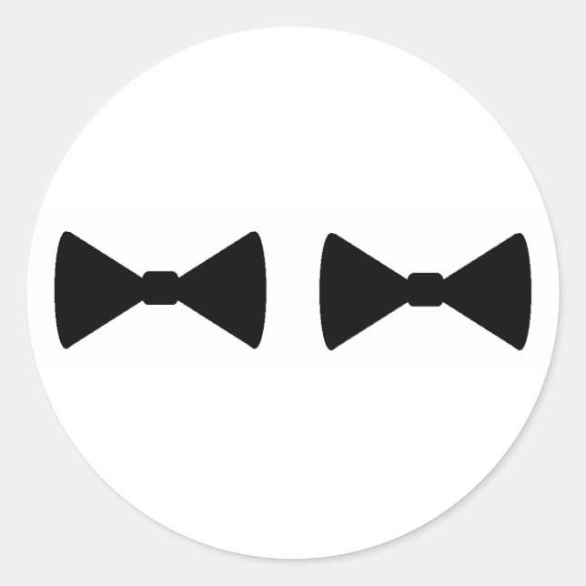 Pegatina Redonda pegatinas de "Doble Lazos" (Anverso)