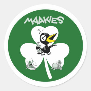 Pegatina Redonda Pegatinas de Drinky Crow