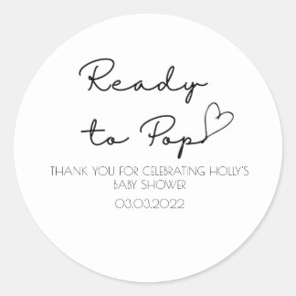 Pegatina Redonda Pegatinas de ducha para bebés personalizadas