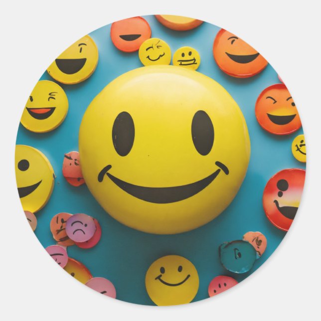 Pegatina Redonda Pegatinas de Elegancia Duradera (Anverso)