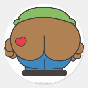 Pegatina Redonda Pegatinas de Emojidom: La luna negra