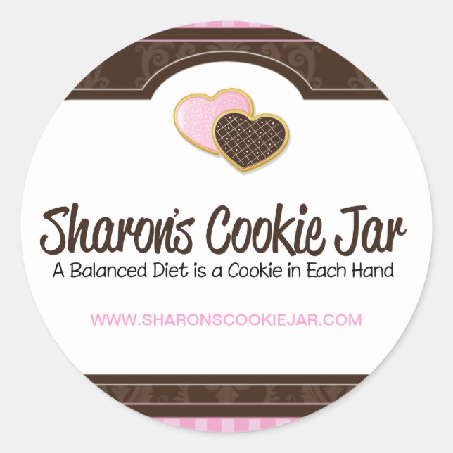 Pegatina Redonda Pegatinas de empaquetado de cookies (Anverso)