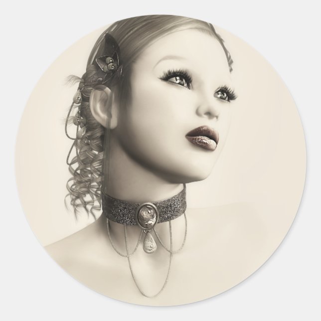 Pegatina Redonda Pegatinas de época (Anverso)