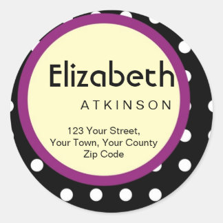 Pegatina Redonda Pegatinas de etiquetas de direcciones