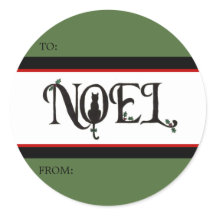 Pegatinas de etiquetas de regalo de gato de Noel