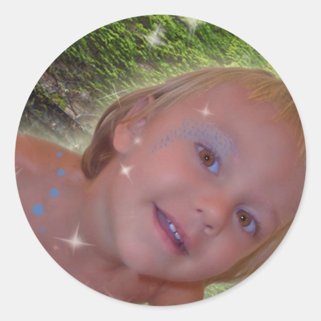 Pegatina Redonda Pegatinas de fantasías personalizados (Anverso)