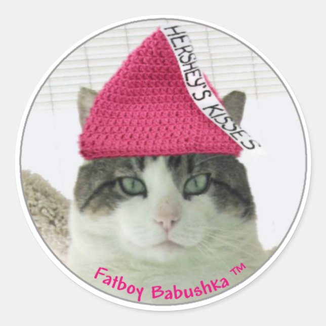 Pegatina Redonda Pegatinas de Fatboy Valentine (Anverso)