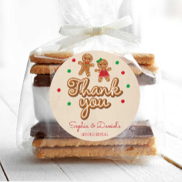 Pegatina Redonda Pegatinas de favores de revelación de género - pan