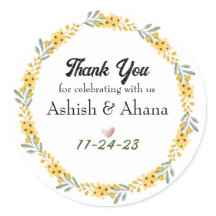 Pegatinas de favores matrimoniales personalizables