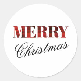 Pegatina Redonda pegatinas de "Feliz Navidad"