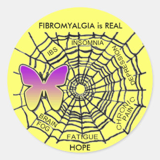 Pegatina Redonda Pegatinas de FIBROMYALGIA