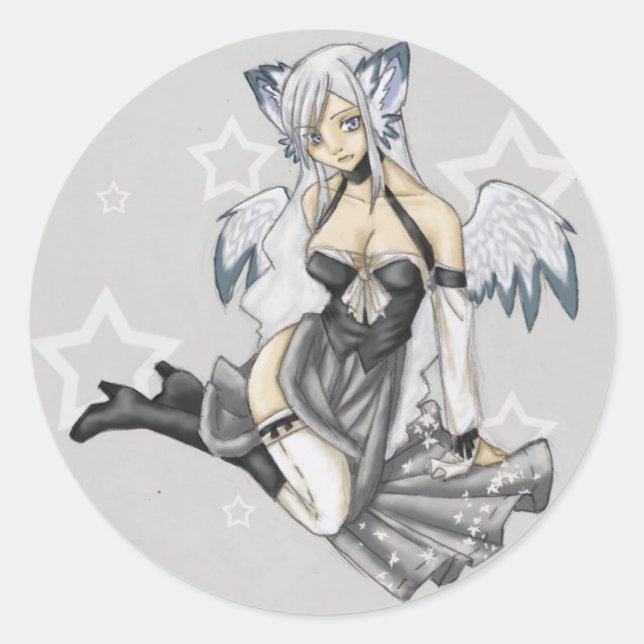 Pegatina Redonda Pegatinas de Fiore (Anverso)