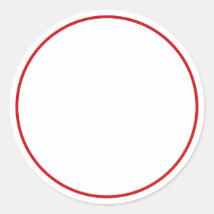 Pegatina Redonda Pegatinas de focas redondas rojas en frasco de esp