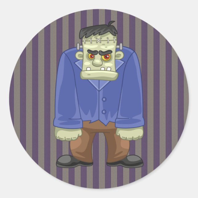 Pegatina Redonda Pegatinas de Frankenstein (Anverso)