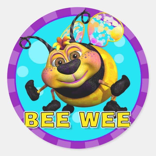 Pegatina Redonda Pegatinas de Fun BeeWee (Anverso)