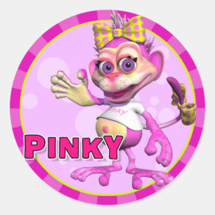 Pegatina Redonda Pegatinas de Fun Pinky