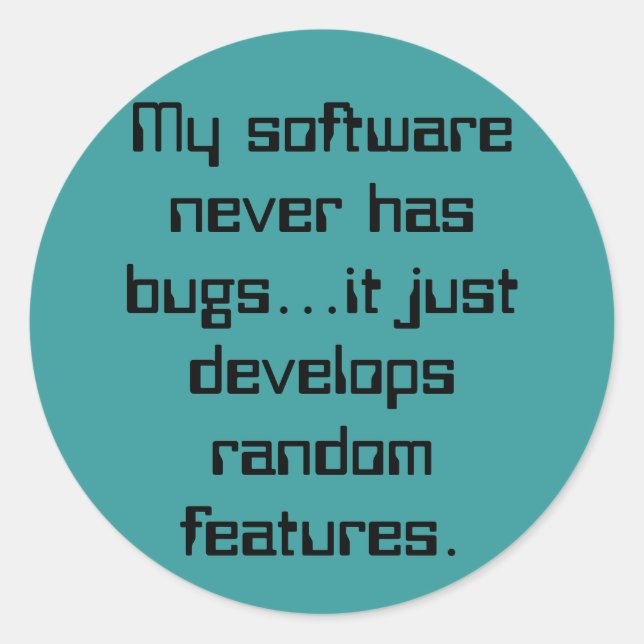 Pegatina Redonda Pegatinas de funciones aleatorias (Anverso)