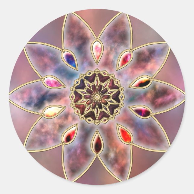 Pegatina Redonda Pegatinas de Galaxias Desangradas (Anverso)