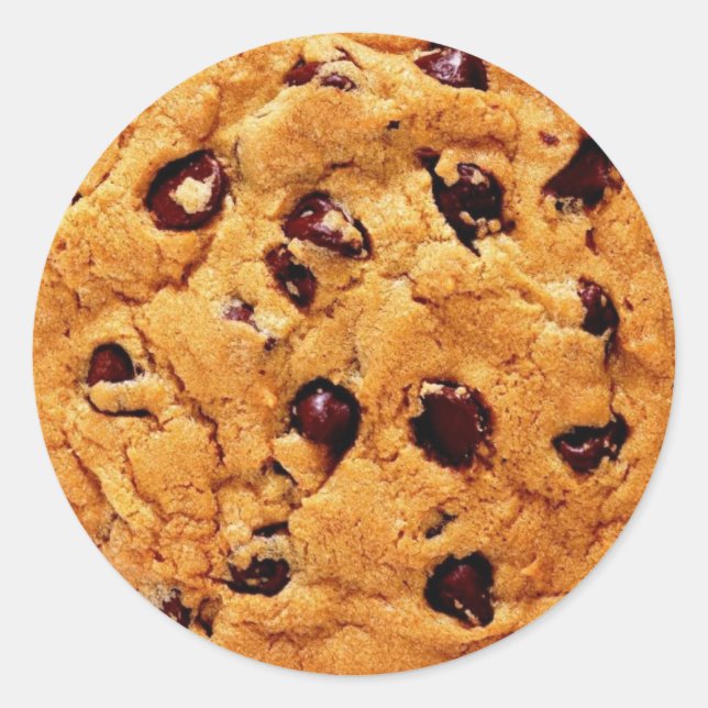 Pegatina Redonda Pegatinas de galletas de chip Choc (Anverso)