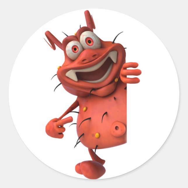 Pegatina Redonda Pegatinas de Germ personalizado (Anverso)