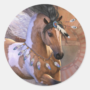 Pegatina Redonda Pegatinas de Golden Feather