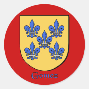 Pegatina Redonda Pegatinas de Gómez Family Shield
