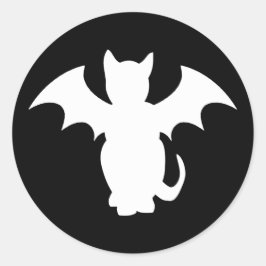 PEGATINA REDONDA PEGATINAS DE GOTHIC BAT CAT