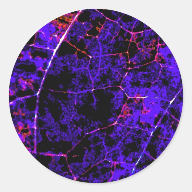 Pegatina Redonda Pegatinas de Gótico púrpura (Anverso)