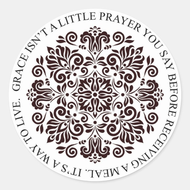 Pegatina Redonda Pegatinas de Grace (Anverso)