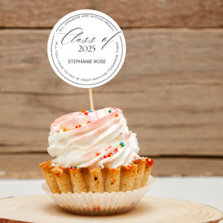 Pegatina Redonda Pegatinas de graduación 2025 y detalles de agradec