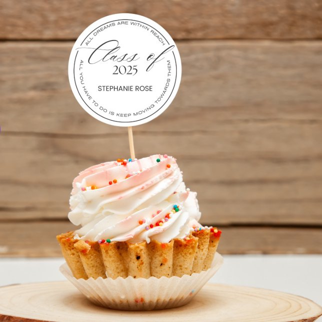 Pegatina Redonda Pegatinas de graduación 2025 y detalles de agradec (Subido por el creador)