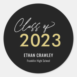 Pegatina Redonda Pegatinas de Graduación de Color Editable de la Ga