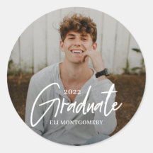 Pegatinas de Graduación de Color Editable de Palab