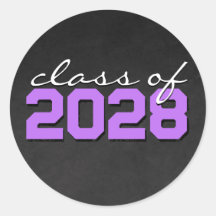 Pegatinas de graduación de pizarra púrpura y blanc