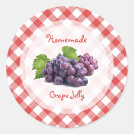 Pegatina Redonda Pegatinas de Grape Jelly Jam