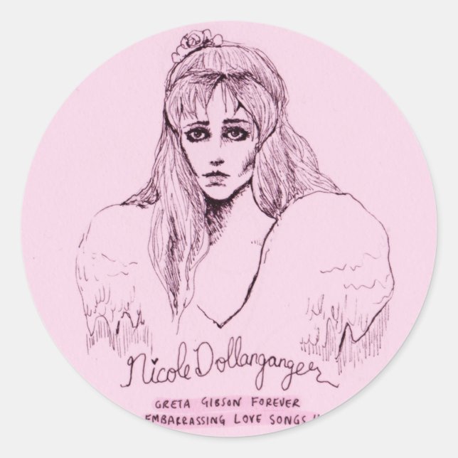 Pegatina Redonda Pegatinas de Greta Gibson Forever (Anverso)