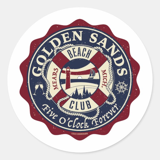 Pegatina Redonda Pegatinas de GSBC (Anverso)