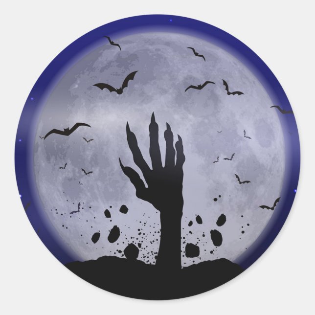 Pegatina Redonda Pegatinas de Halloween (Anverso)