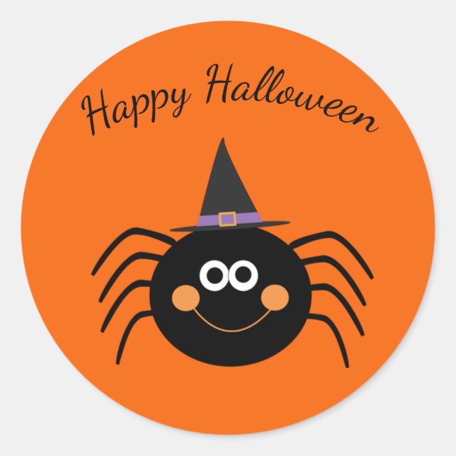 Pegatina Redonda Pegatinas de Halloween (Anverso)