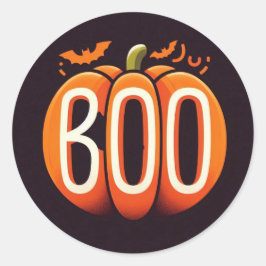Pegatina Redonda Pegatinas de Halloween Boo
